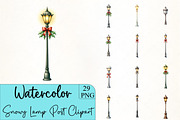 Snowy Lamp Post Clipart, an Illustration by CrexoraLab (Thumbnail 1 of 5)