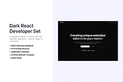Dark React Set - Next.js, React, a React Template by sturanovic.ms (Thumbnail 1 of 4)