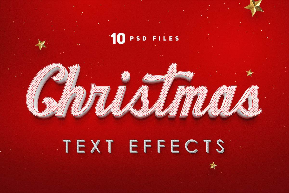 Christmas Text Effects, a Layer Style Add-On by MahmoudWally (Photo 1 of 10)