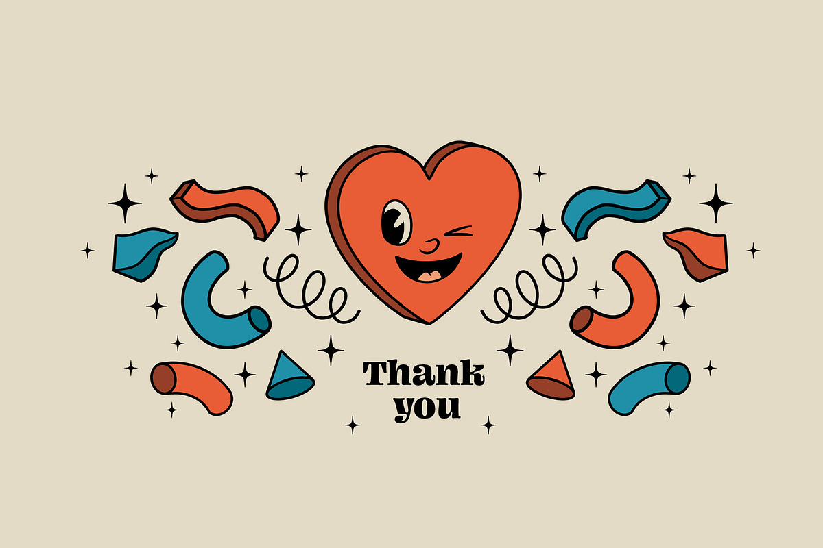 Retro Groovy Procreate Stamp Pack, a Brush Add-On by Pencil Twist (Photo 11 of 11)