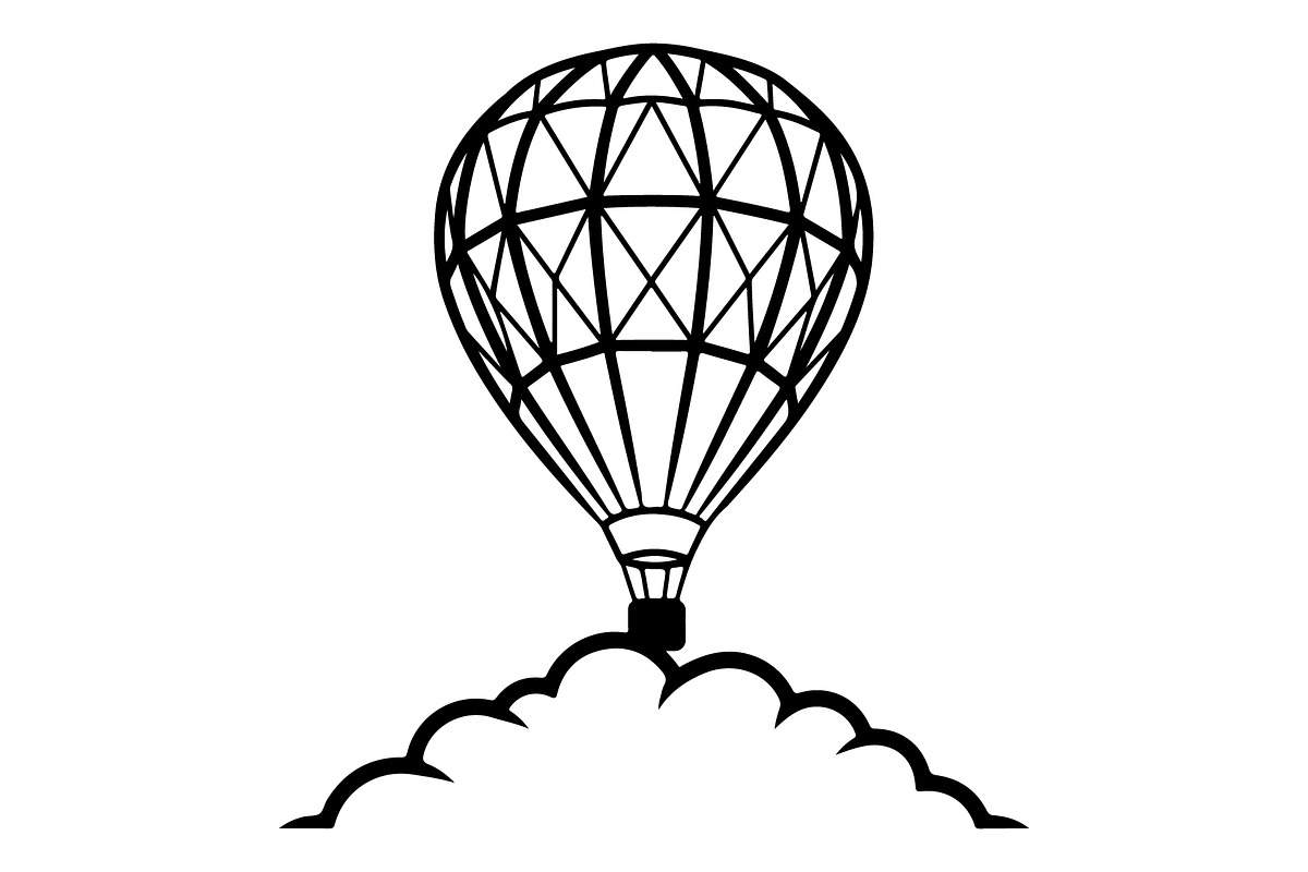 Hot Air Balloon Silhouette Bundle, an Object Illustration by Gaye Art (Photo 5 of 31)