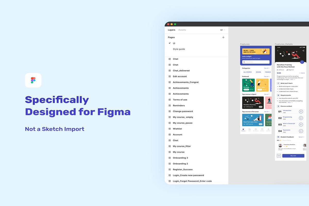 izzi - Online Learning App UI Kit, an UI Kit Template by Lumina_ui_ux202 (Photo 5 of 6)