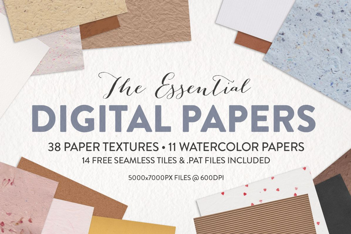 Digital Paper Textures, a Texture Graphic by Graphic Goods Co (Photo 1 of 5)
