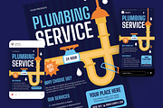 Plumbing Service Flyer Set, a Flyer Template by Annora Studio (Thumbnail 2 of 6)