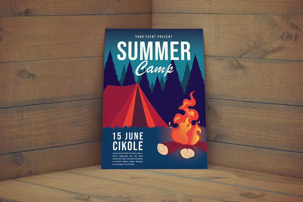 Summer Camp Flyer, a Flyer Template by Jiwstudio (Photo 2 of 2)