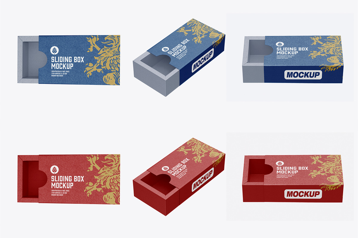 Sliding Box Mockup, a Product Mockup by OneVectorStock (Photo 1 of 3)