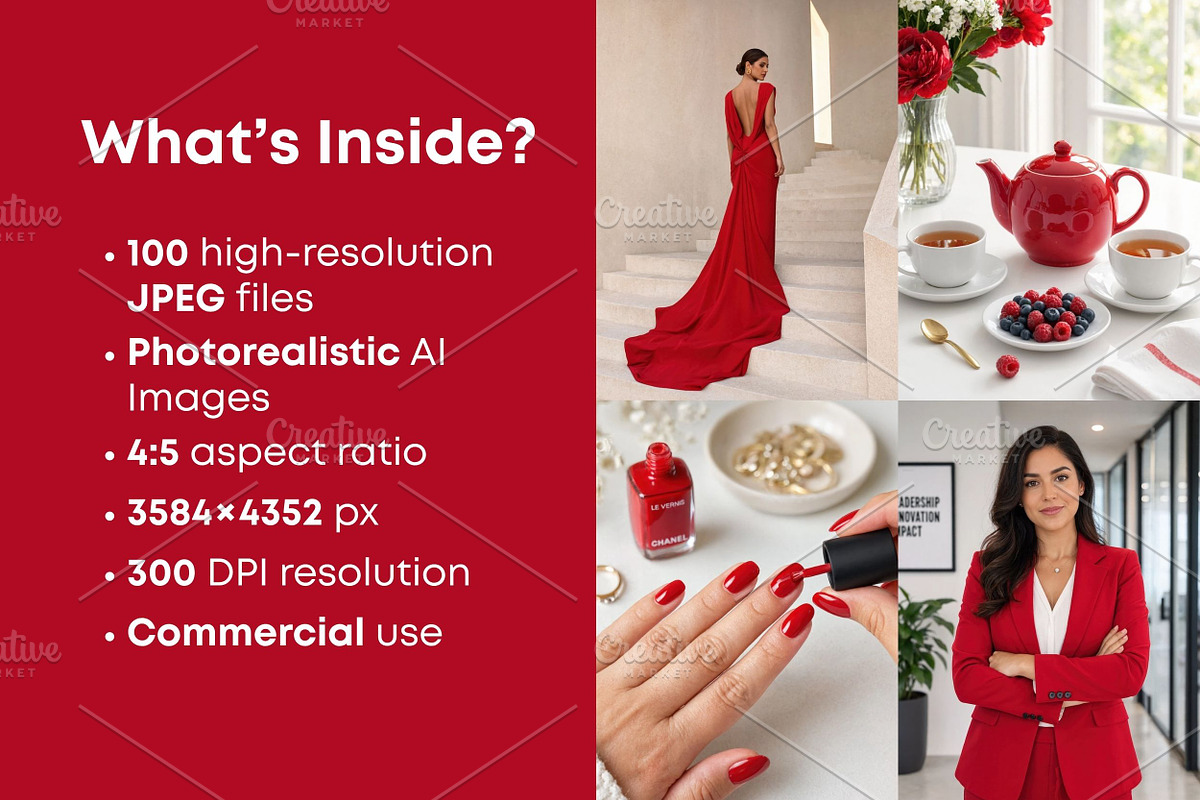 100 Red Aesthetic Stock Photos, a Person Photo by Selenique Studio (Photo 2 of 12)
