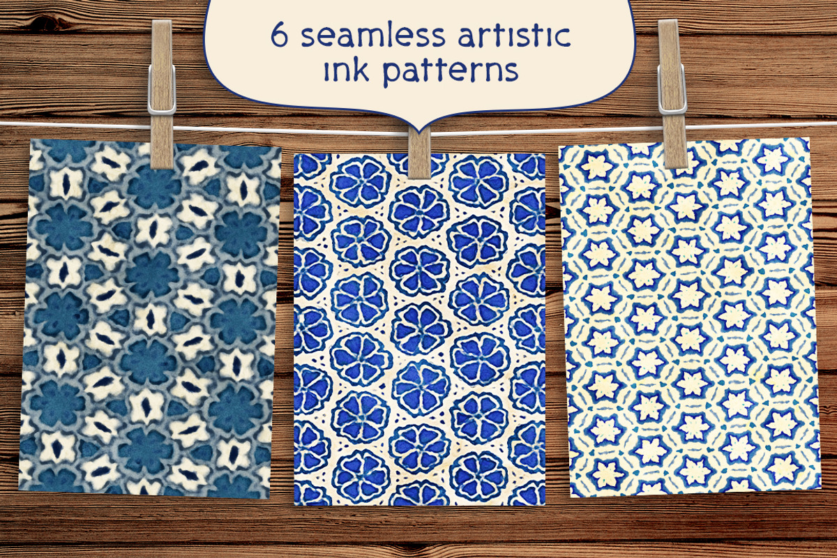 6 artistic ink floral patterns, a Pattern Graphic by SunArt (Photo 1 of 3)