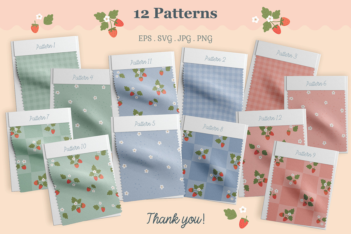 Strawberry Patterns, a Graphic by Nina Bered Illustration (Photo 5 of 5)