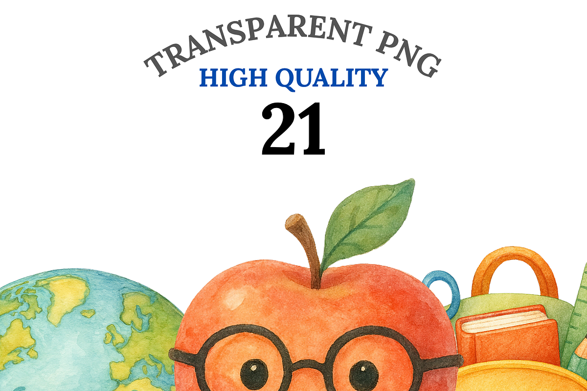 21 School Supply, a Decorative Illustration by Pati Charm Studio (Photo 1 of 8)