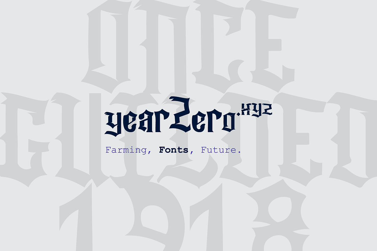 onceGuilded 1918, a Blackletter Font by YearZero.xyz (Photo 5 of 5)