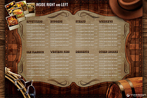 Western Grill Restaurant Menu Card