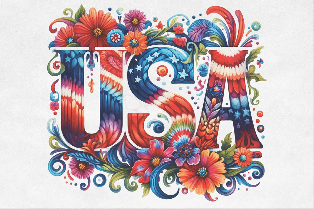 Groovy 4th of July Sublimation Clip, an Illustration by Designking (Photo 2 of 4)