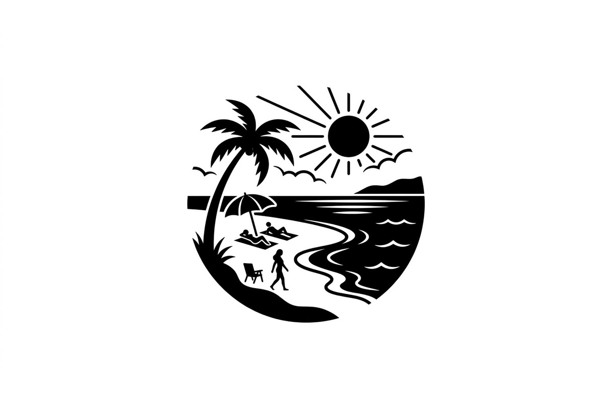Coastal Paradise Silhouette Set, an Object Graphic by Creativeshirt (Photo 2 of 3)