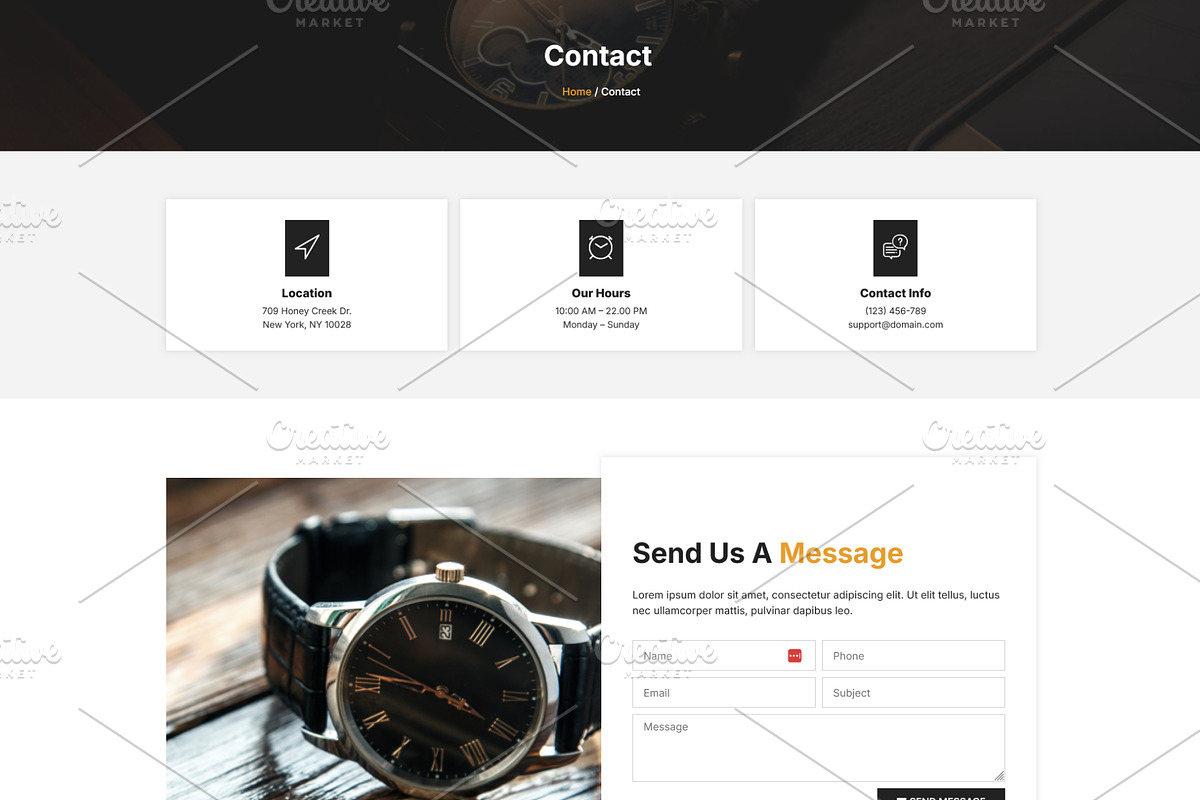 Luxury Watches Store Template, a WordPress Template by HasnainDEV (Photo 5 of 5)