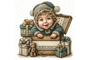 Winter Baby Clipart JPG, a Seasonal Illustration by Memories By Lea (Thumbnail 5 of 20)