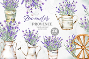 Hand Painted Lavender Watercolor, an Object Illustration by CaraulanStore (Thumbnail 1 of 6)