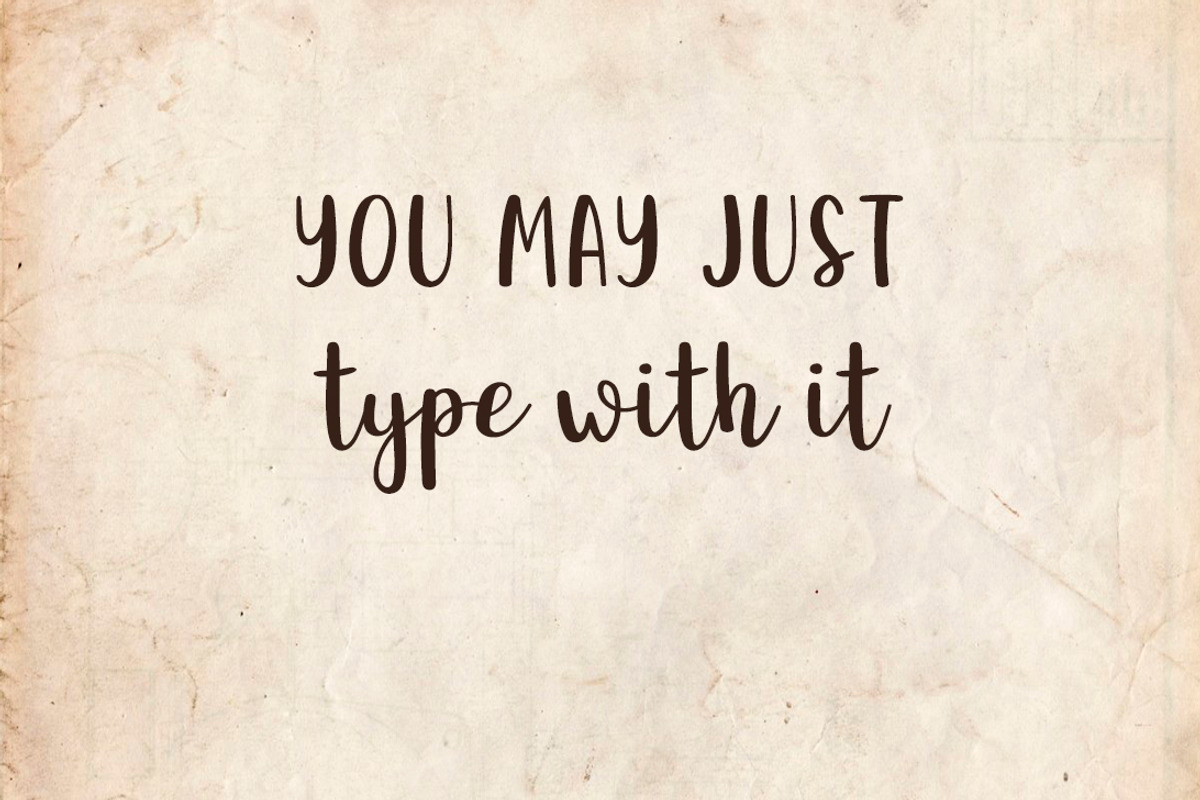 Double font ttf, a Script Font by JuliaKJ (Photo 3 of 3)