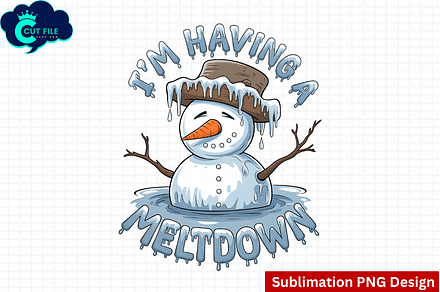 I’m Having a Meltdown Snowman Png De
