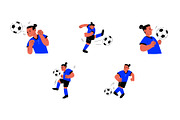 Football Player Character Set Vol 1, a Sport Illustration by SLAB! Design (Thumbnail 2 of 3)