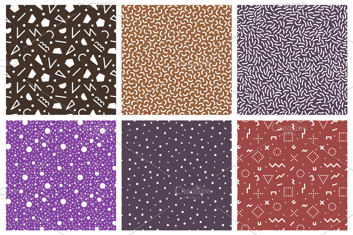 Color seamless modern retro patterns, a Pattern Graphic by ExpressShop (Photo 5 of 8)