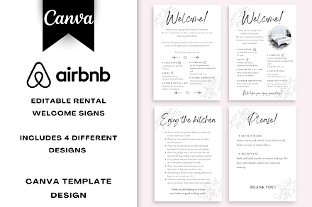 Airbnb Welcome Sign Canva Template