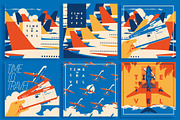 16 AirTravel Illustrations, a Decorative Illustration by Alexander Baidin (Thumbnail 11 of 12)