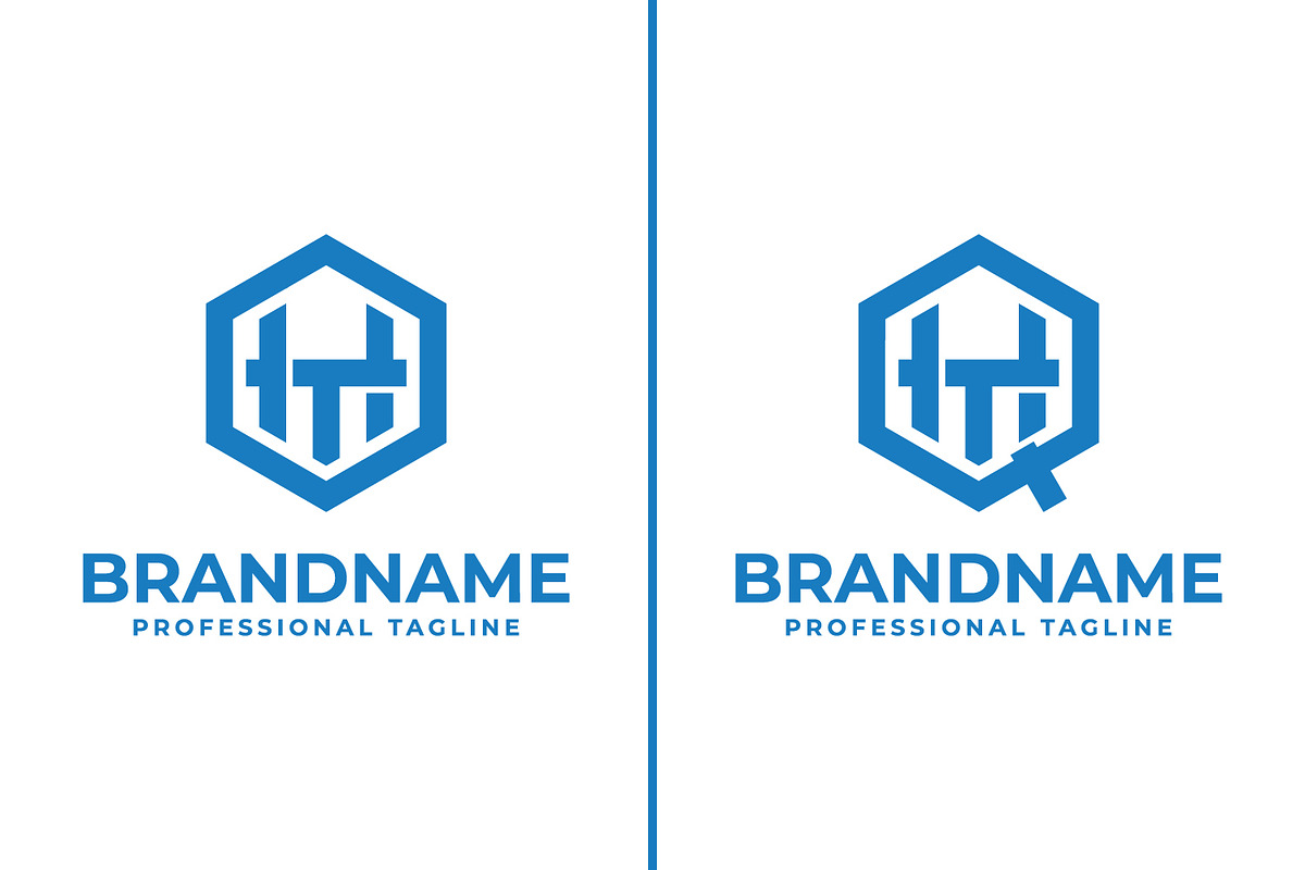 Letters OHT and QHT Hexagon Logo, a Branding & Logo Template by Pray Art Design Studio