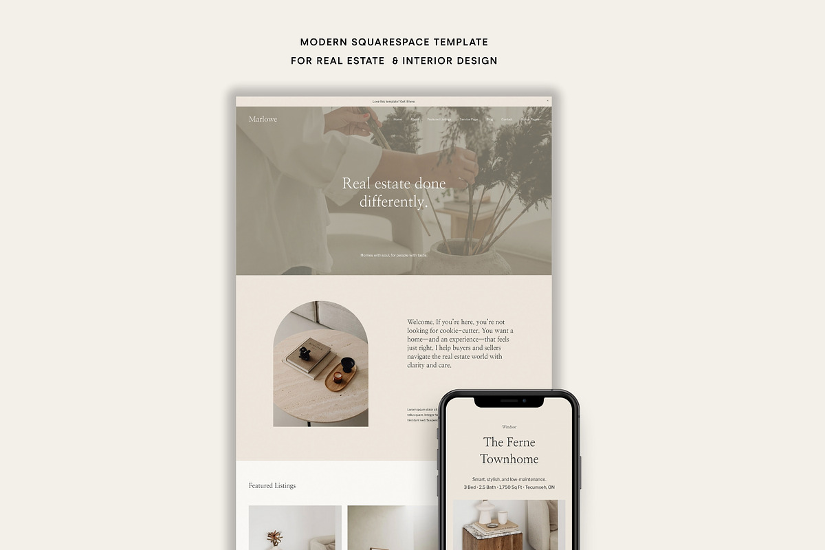 Real Estate Squarespace Template preview 5