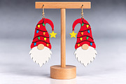 Christmas Gnome Earrings Laser Cut, an Object Graphic by Canvas Craft (Thumbnail 2 of 4)