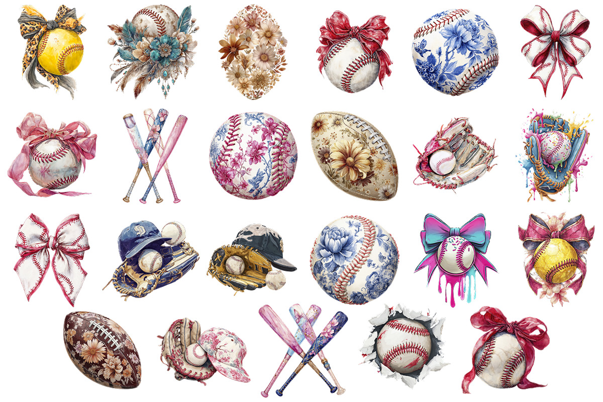 Watercolor Sports Clipart Bundle, a Sport Illustration by InkyQueenArt (Photo 4 of 5)