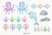 Under the sea 1 watercolor, an Animal Illustration by Estúdio Lin (Thumbnail 3 of 6)