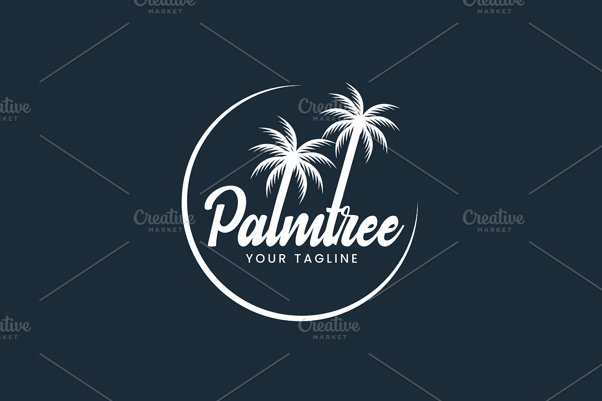 Palm tree logo icon illustration, a Branding & Logo Template by Dyn Studio