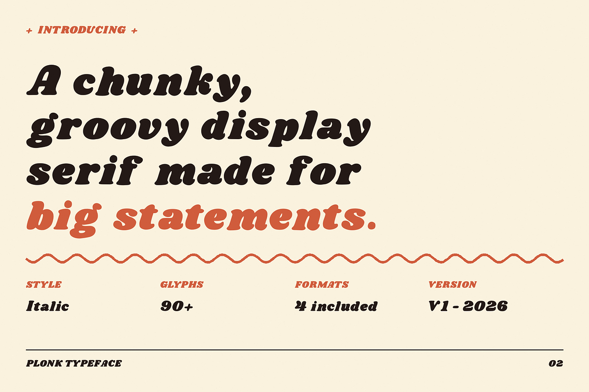 PLONK - Delicious Display Serif, a Serif Font by Lettra Studio (Photo 2 of 17)
