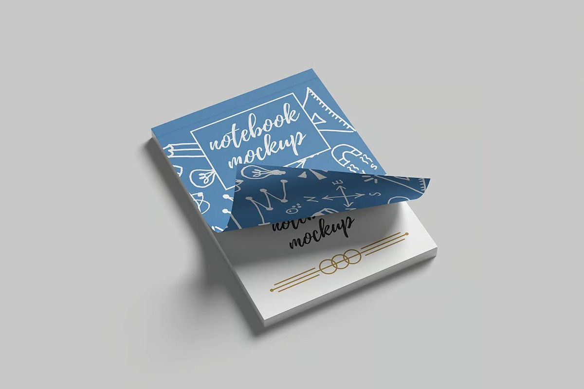 Paper Notebook Mockup, an Advertising Mockup by Se٧enStudio (Photo 5 of 5)