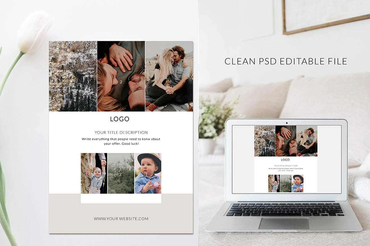 Photo collage mock-up gift voucher, a Product Mockup by Katerina (Photo 3 of 3)