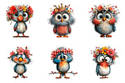 Spring cute baby birds clipart, an Illustration by SinaCreation (Thumbnail 3 of 11)
