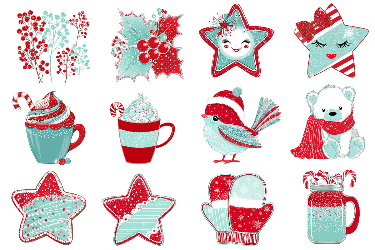 Cute Christmas Sublimation Clipart, an Illustration by Dream Creation (Photo 3 of 7)