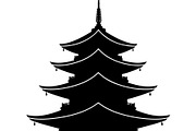 Pagoda Temple Silhouette, an Object Graphic by Creativeshirt (Thumbnail 20 of 20)