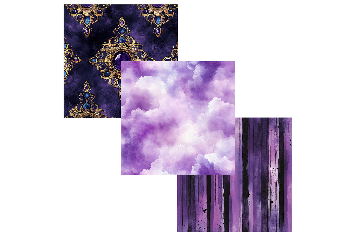 Purple Witch Digital Paper Halloween, a Texture Graphic by CitraGraphics (Photo 6 of 6)