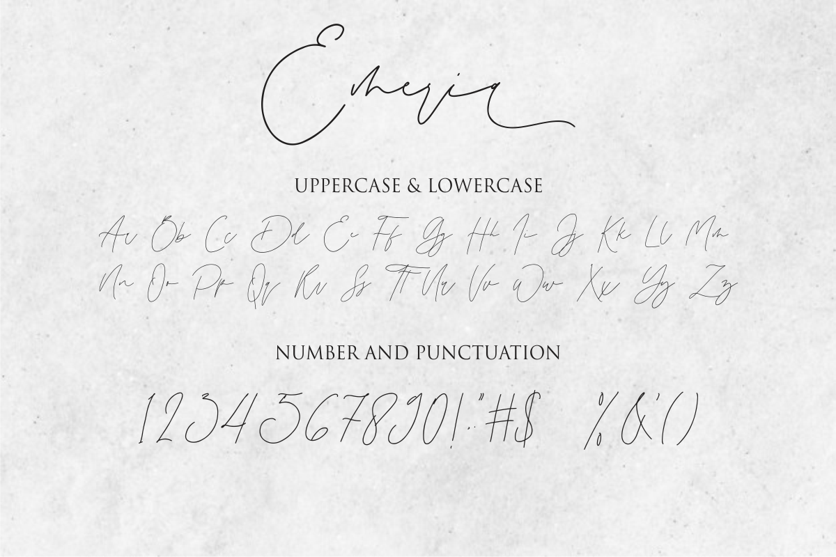 Emeria -Luxury Calligraphy Font, a Script Font by Fikryal Studio (Photo 10 of 12)
