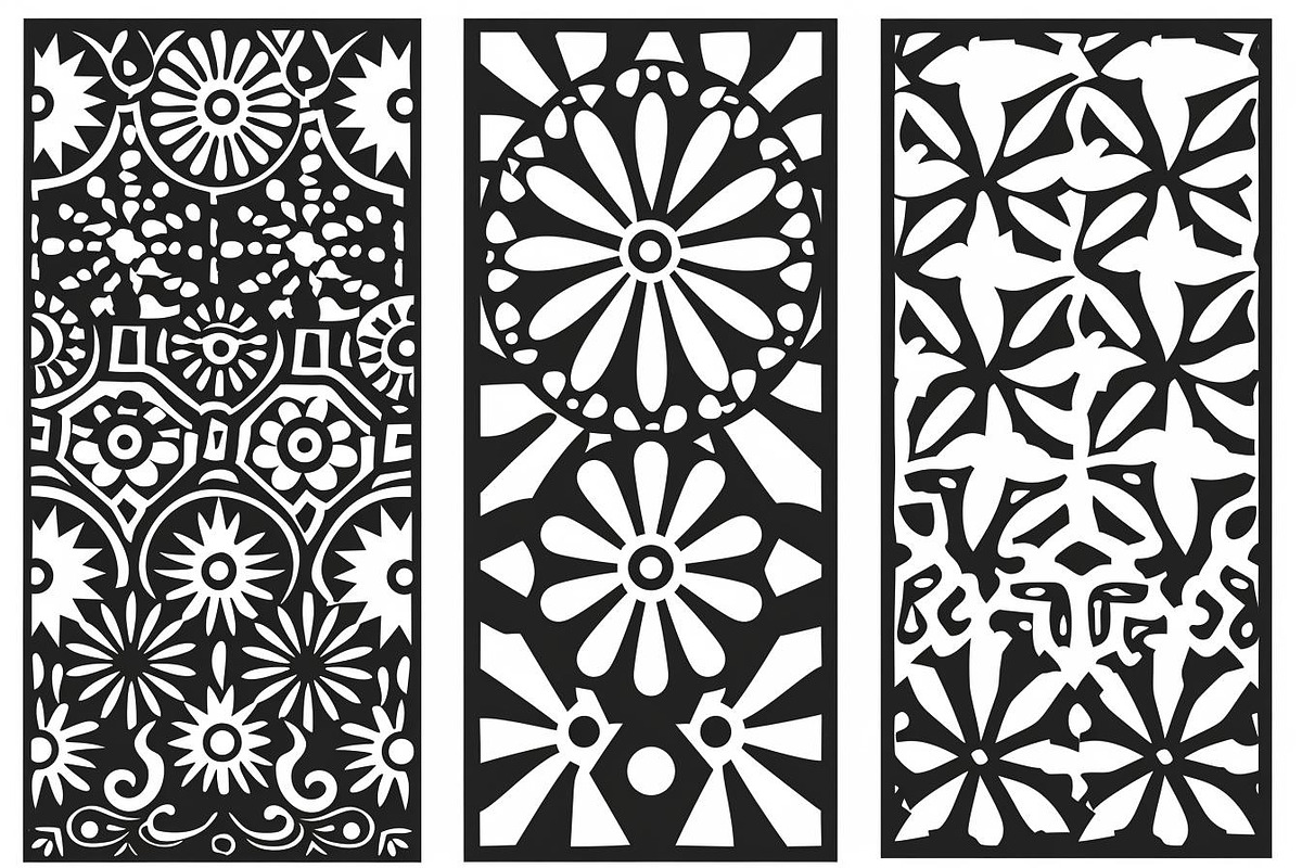 Elegant Floral Laser Cut Panel Bund, a Graphic by Creativeshirt (Photo 10 of 10)