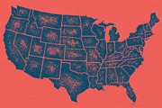 United States Map - AI & PSD, a Texture Illustration by Skylars Art Supplies (Thumbnail 1 of 9)