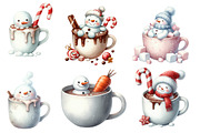 Snowman Hot Cocoa clipart, an Illustration by Designworld (Thumbnail 4 of 5)