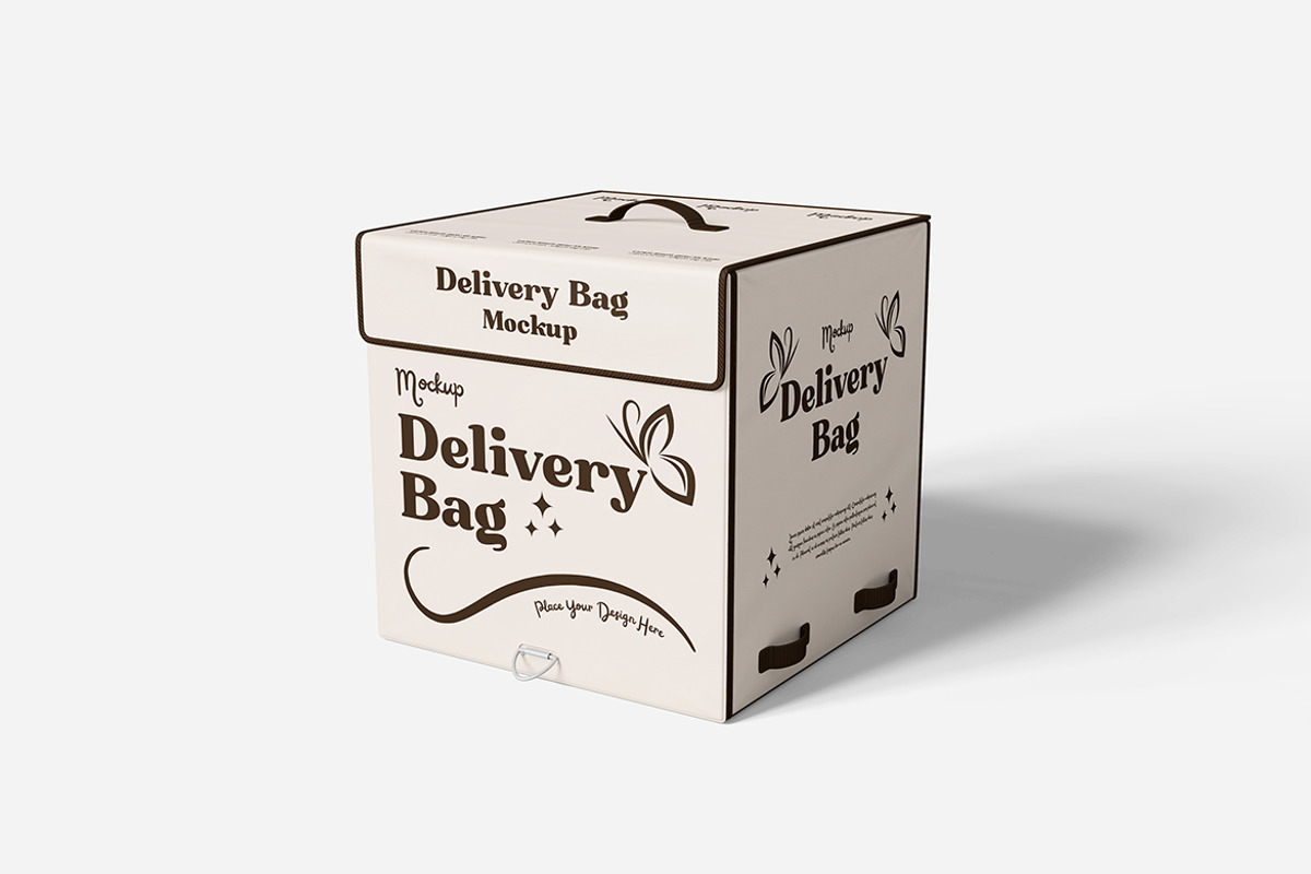Photorealistic Delivery Bag Mockup, an Advertising Mockup by Indah (Photo 3 of 6)