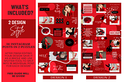 Red Instagram Puzzle Post Template, a Social Media Template by LushBury (Thumbnail 2 of 5)