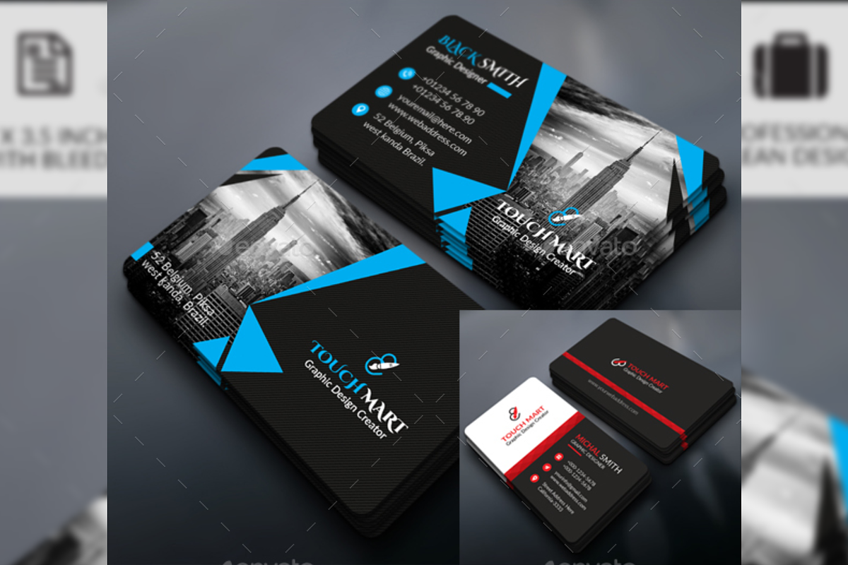 6 Corporate Business Card Bundle, a Business Card Template by SPEED APEX (Photo 2 of 4)