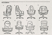 Office chair set 23 PNG, a Work Illustration by LOKSKIH (Thumbnail 3 of 5)