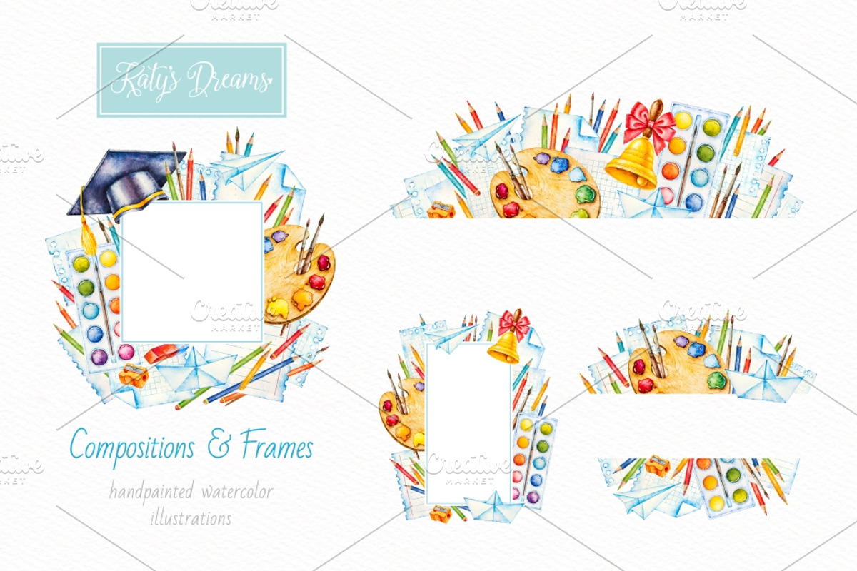 Back to School. Watercolor, a Decorative Illustration by Ekaterina Mikheeva (Photo 4 of 7)