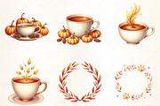 Cozy Autumn Nock Watercolor Clipart, an Illustration by CrexoraLab (Thumbnail 3 of 5)